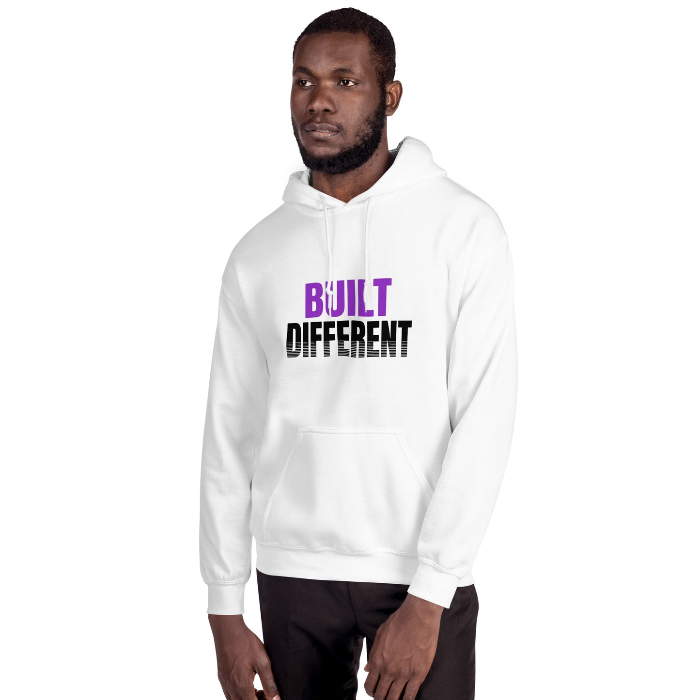 Built Different – White Essential Hoodie - TruthForge Apparel