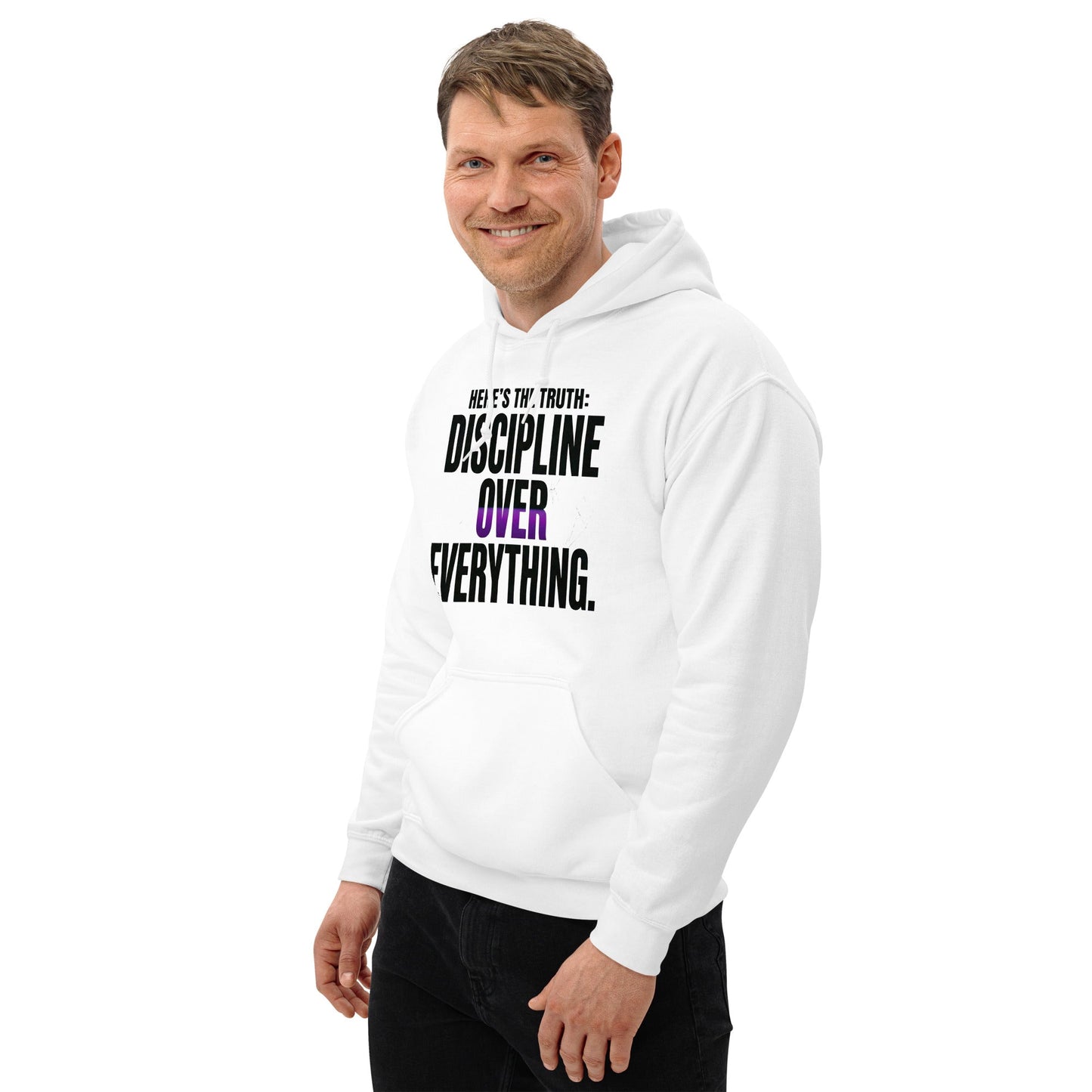 Discipline Over Everything — Unisex Classic Hoodie (White) - Truth Forge Apparel