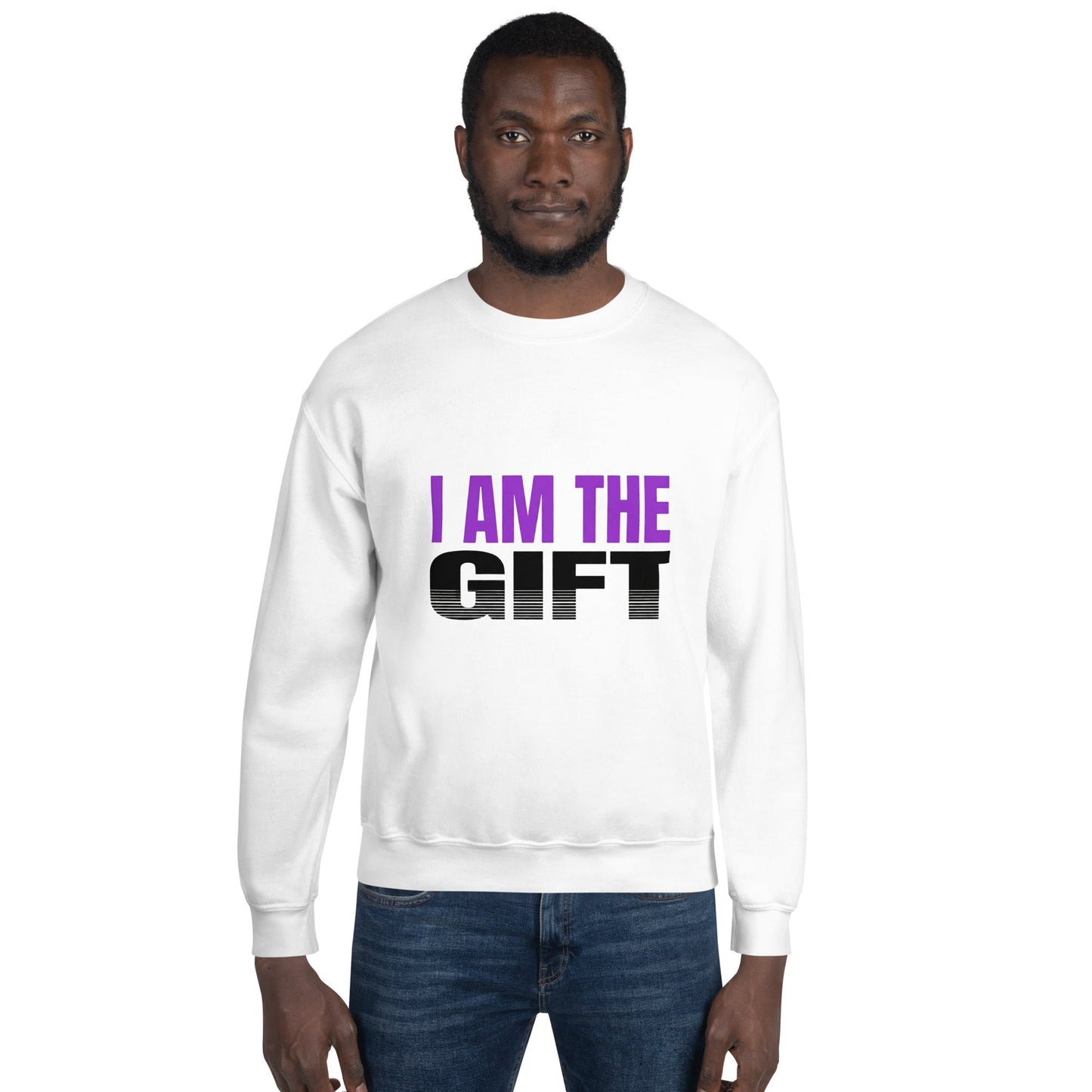 I AM THE GIFT — Unisex Classic Sweatshirt (White) - Truth Forge Apparel