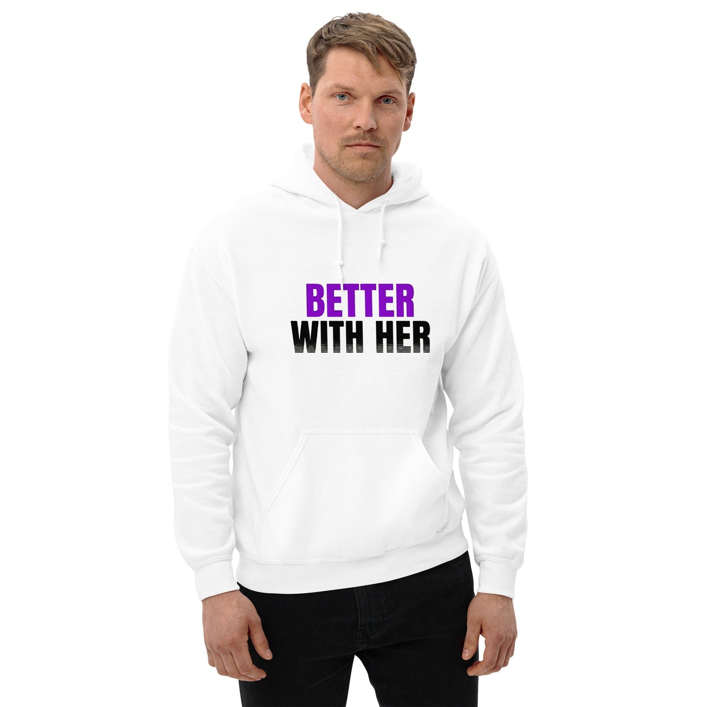 Better With Her — Unisex Classic Hoodie (White) - Truth Forge Apparel