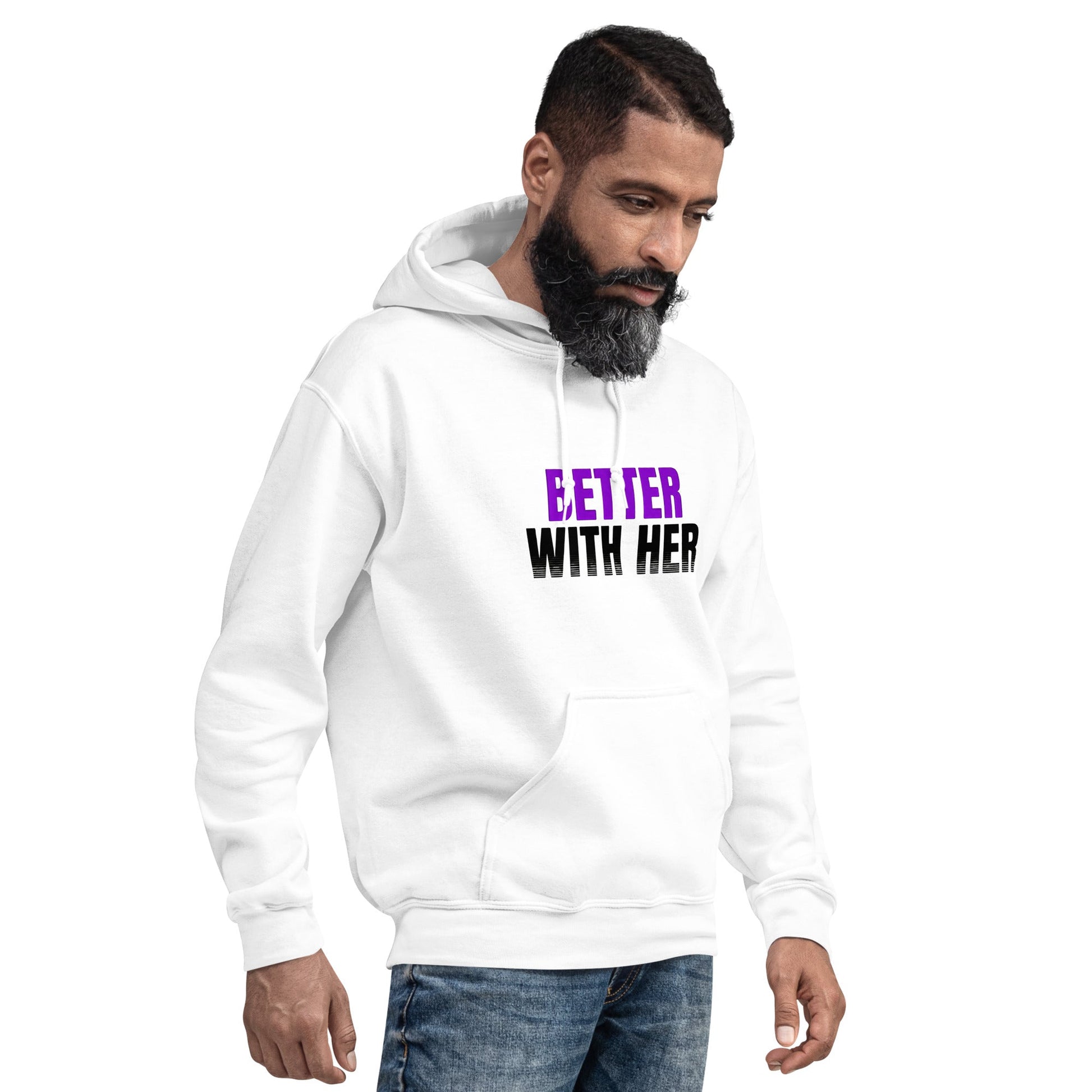 Better With Her — Unisex Classic Hoodie (White) - Truth Forge Apparel