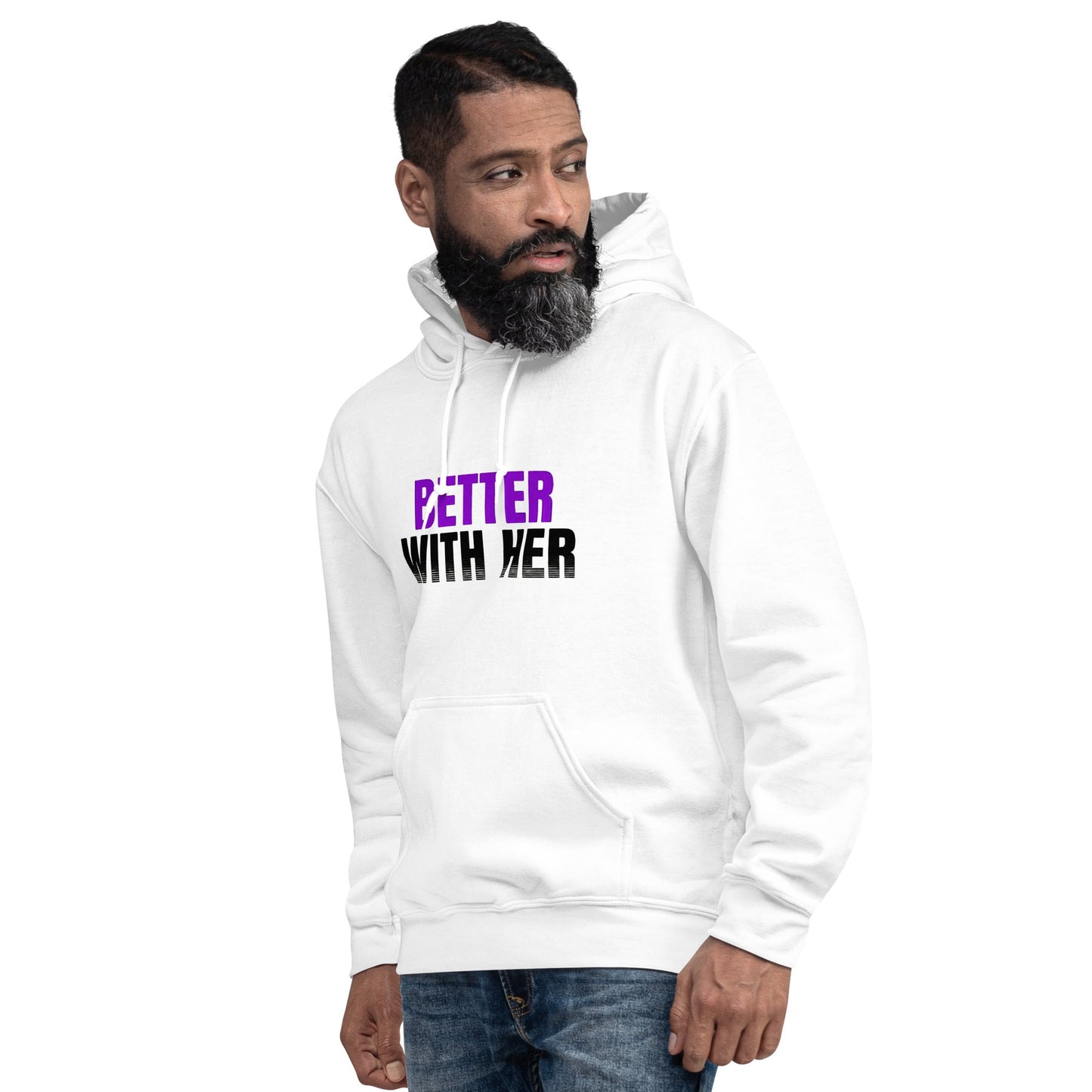 Better With Her — Unisex Classic Hoodie (White) - Truth Forge Apparel
