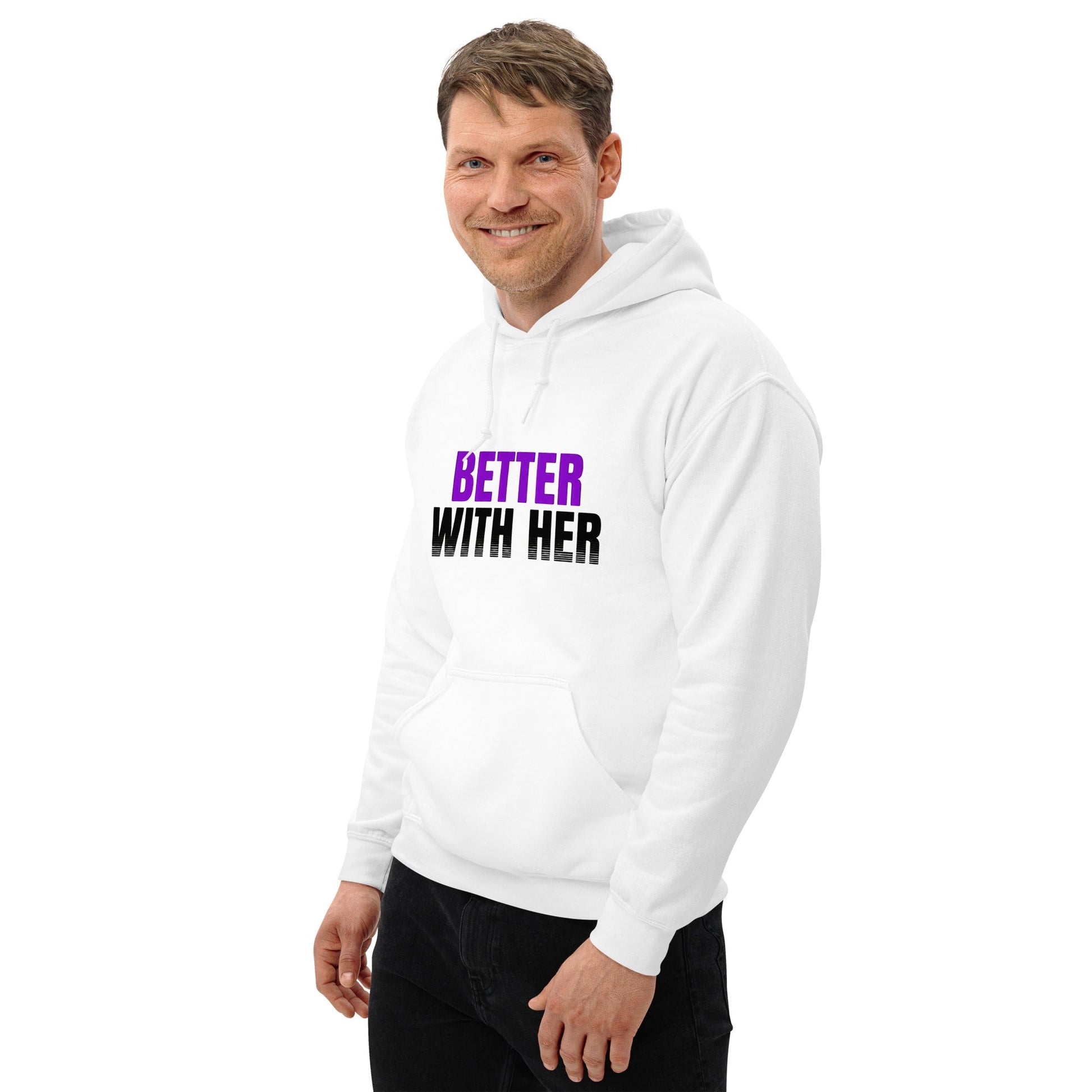 Better With Her — Unisex Classic Hoodie (White) - Truth Forge Apparel