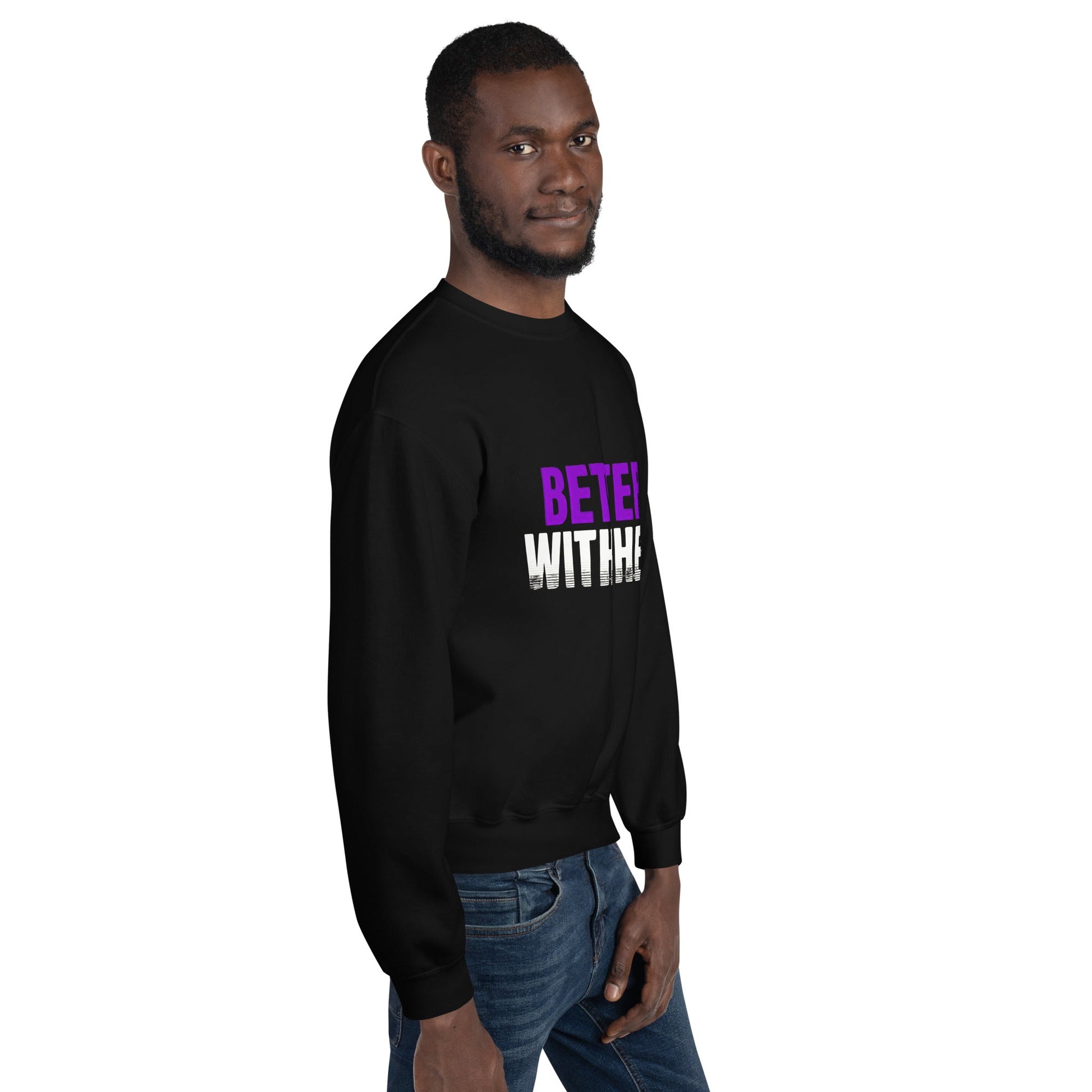 Better With Her — Unisex Classic Sweatshirt (Black) - Truth Forge Apparel