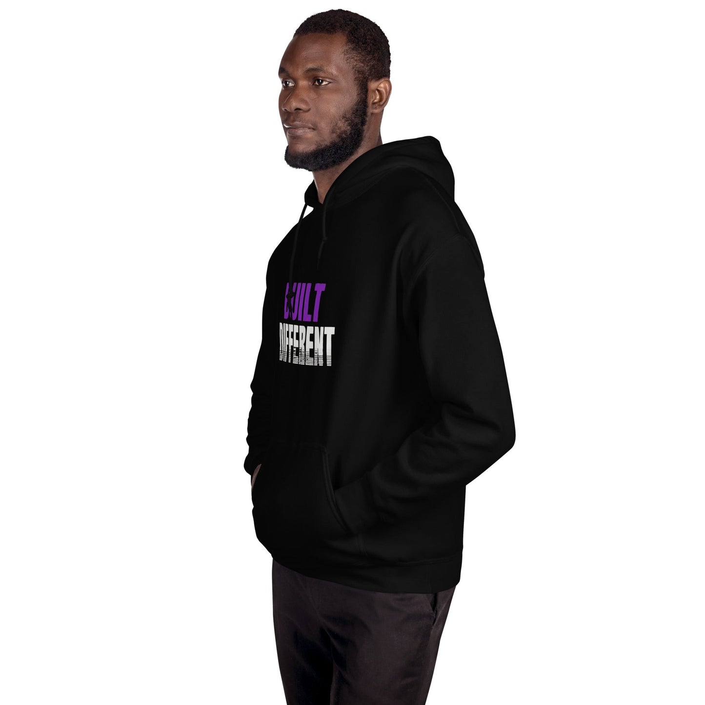 Built Different – Black Essential Hoodie - TruthForge Apparel