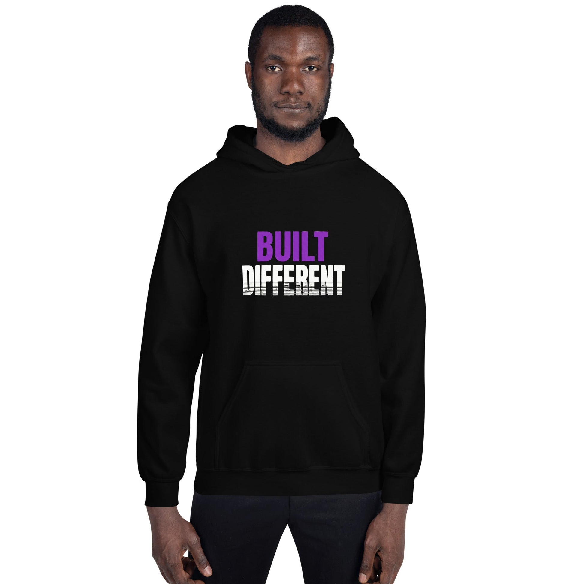 Built Different – Black Essential Hoodie - TruthForge Apparel
