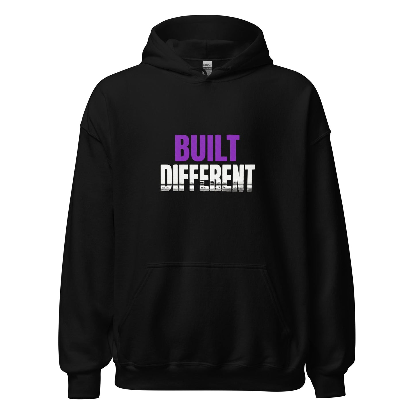 Built Different – Black Essential Hoodie - TruthForge Apparel