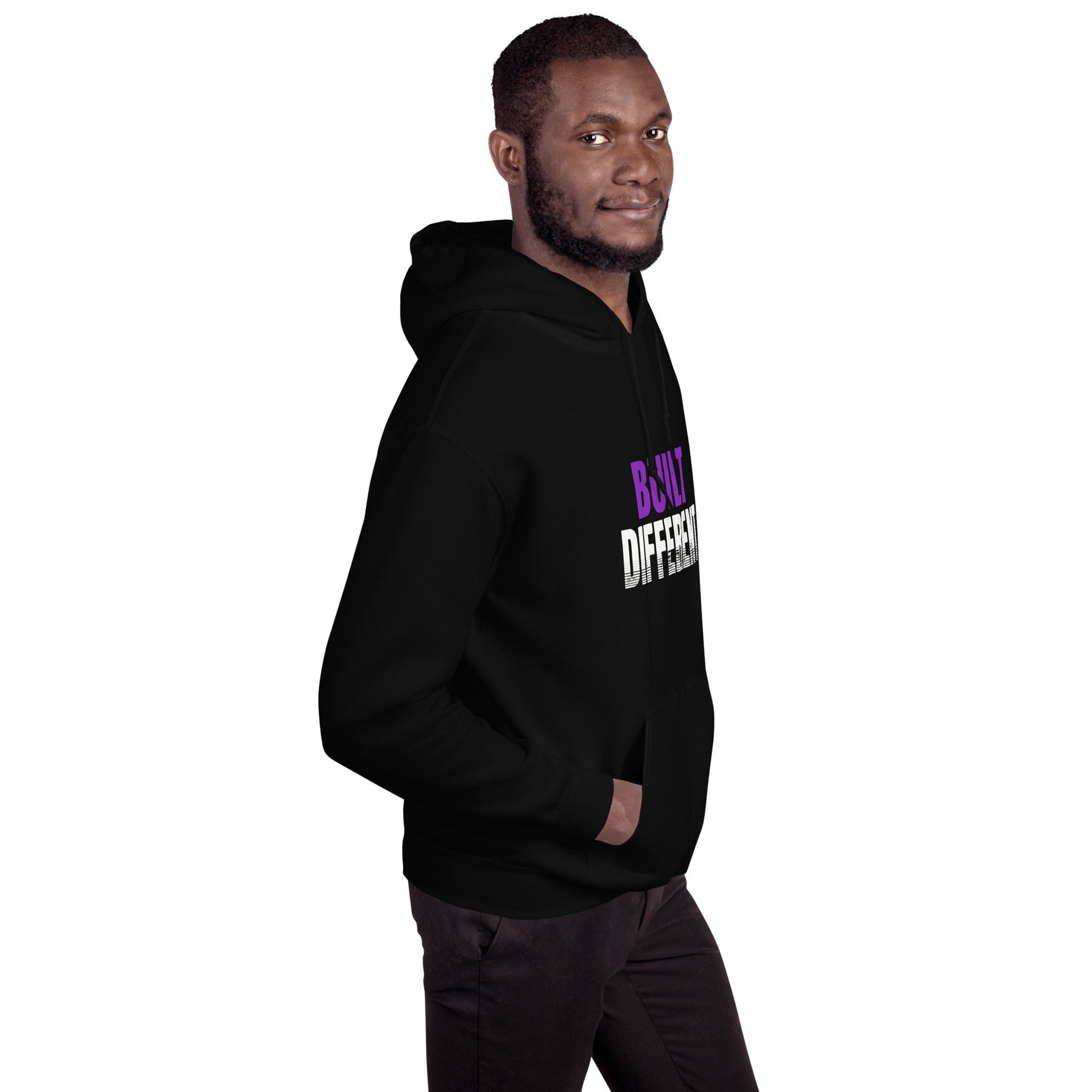 Built Different – Black Essential Hoodie - TruthForge Apparel