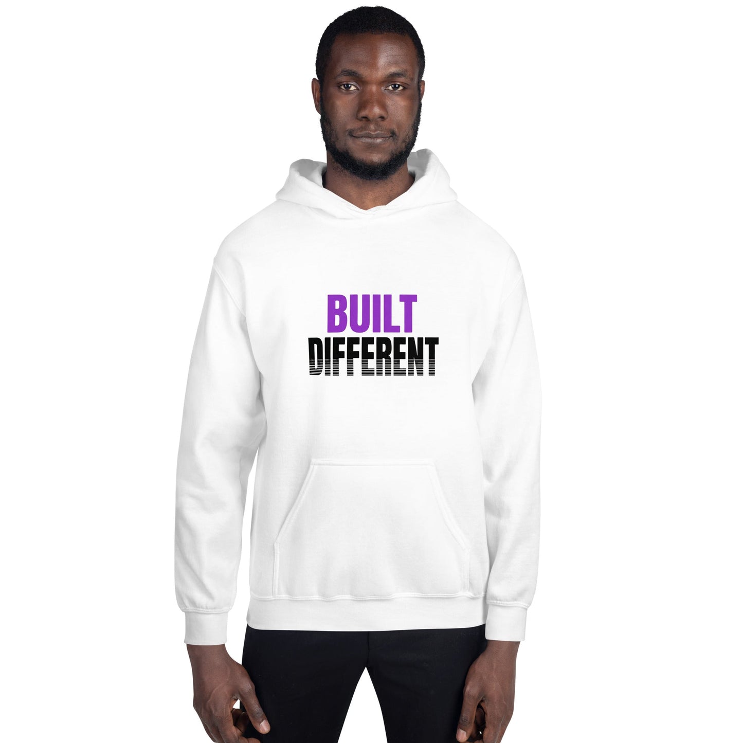 Built Different – White Essential Hoodie - TruthForge Apparel