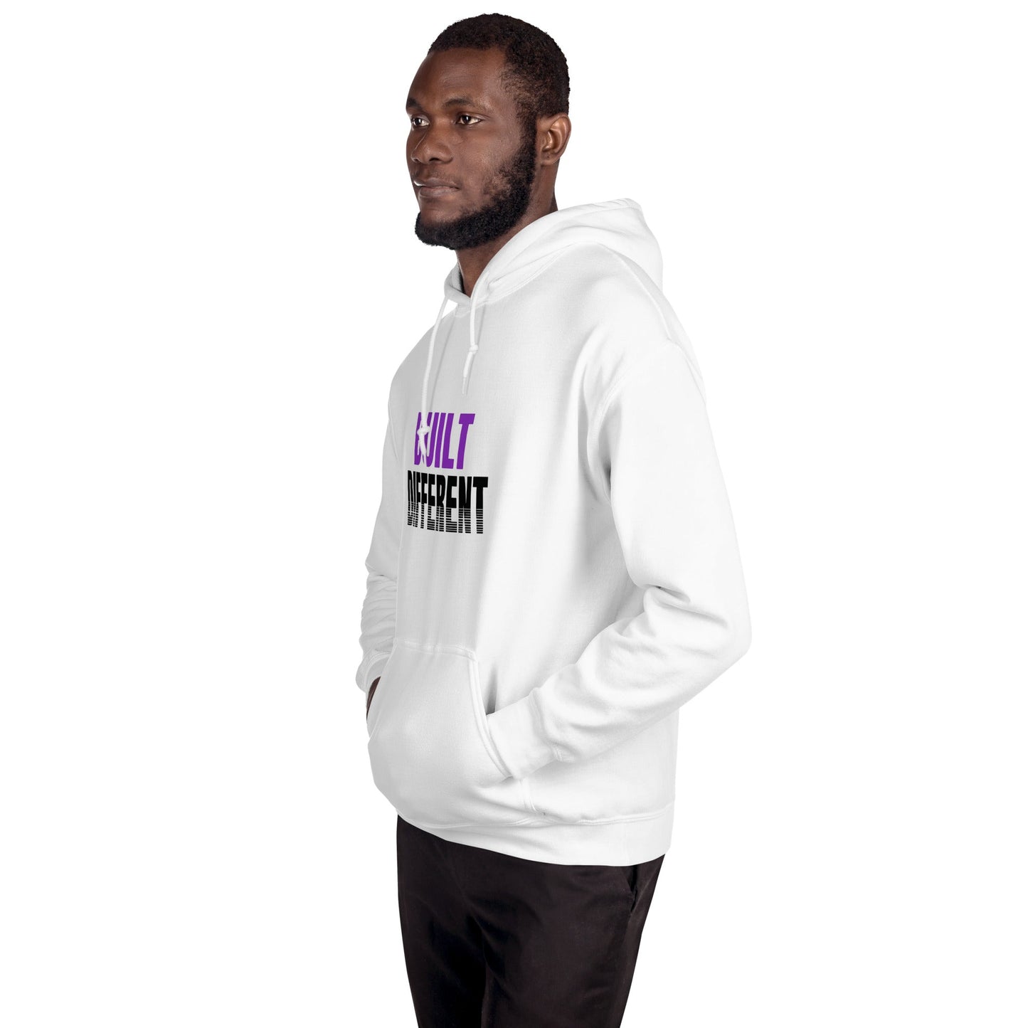 Built Different – White Essential Hoodie - TruthForge Apparel