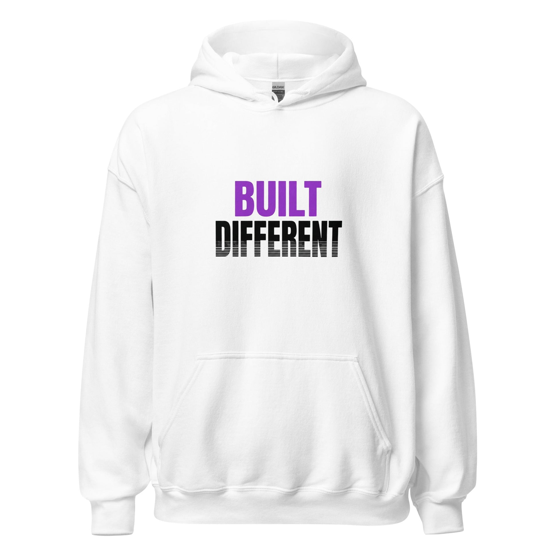 Built Different – White Essential Hoodie - TruthForge Apparel