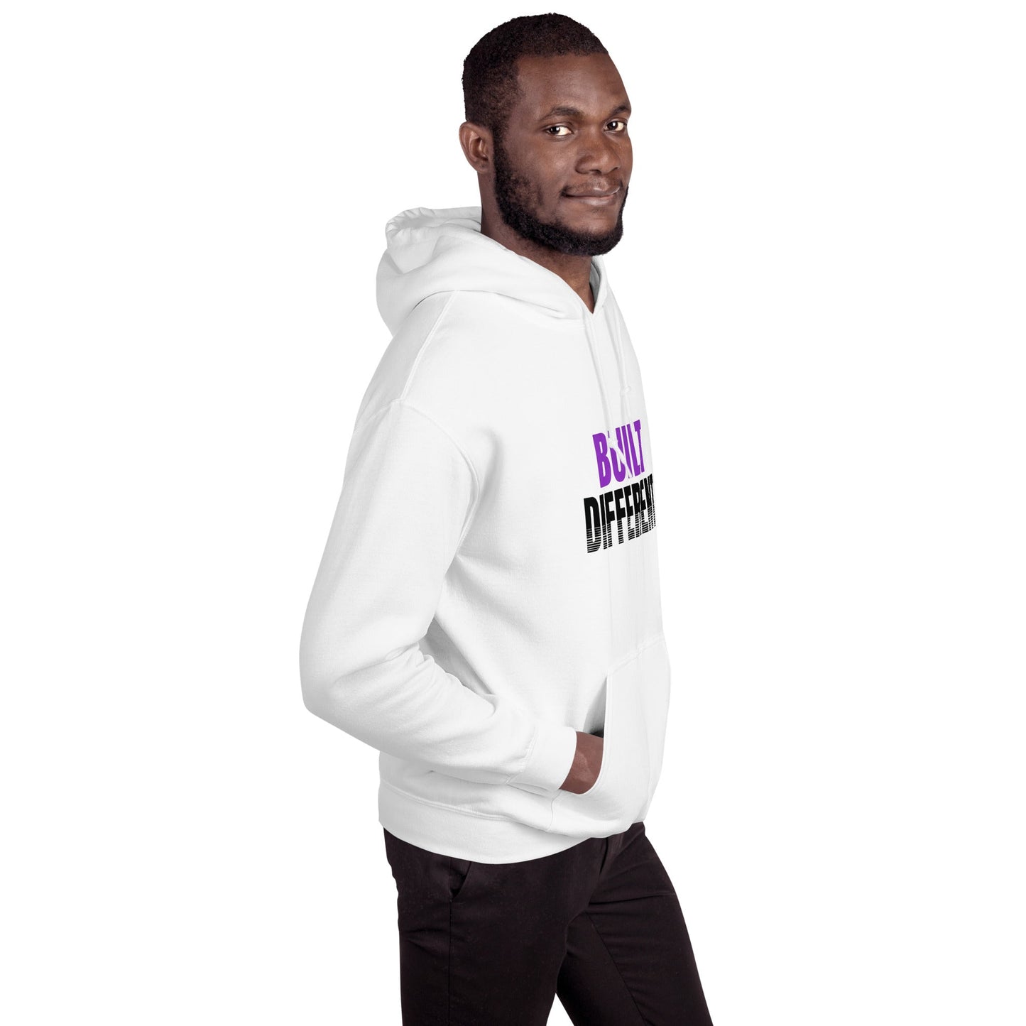 Built Different – White Essential Hoodie - TruthForge Apparel