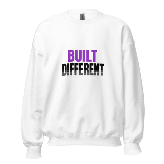 Built Different – White Unisex Sweatshirt - TruthForge Apparel