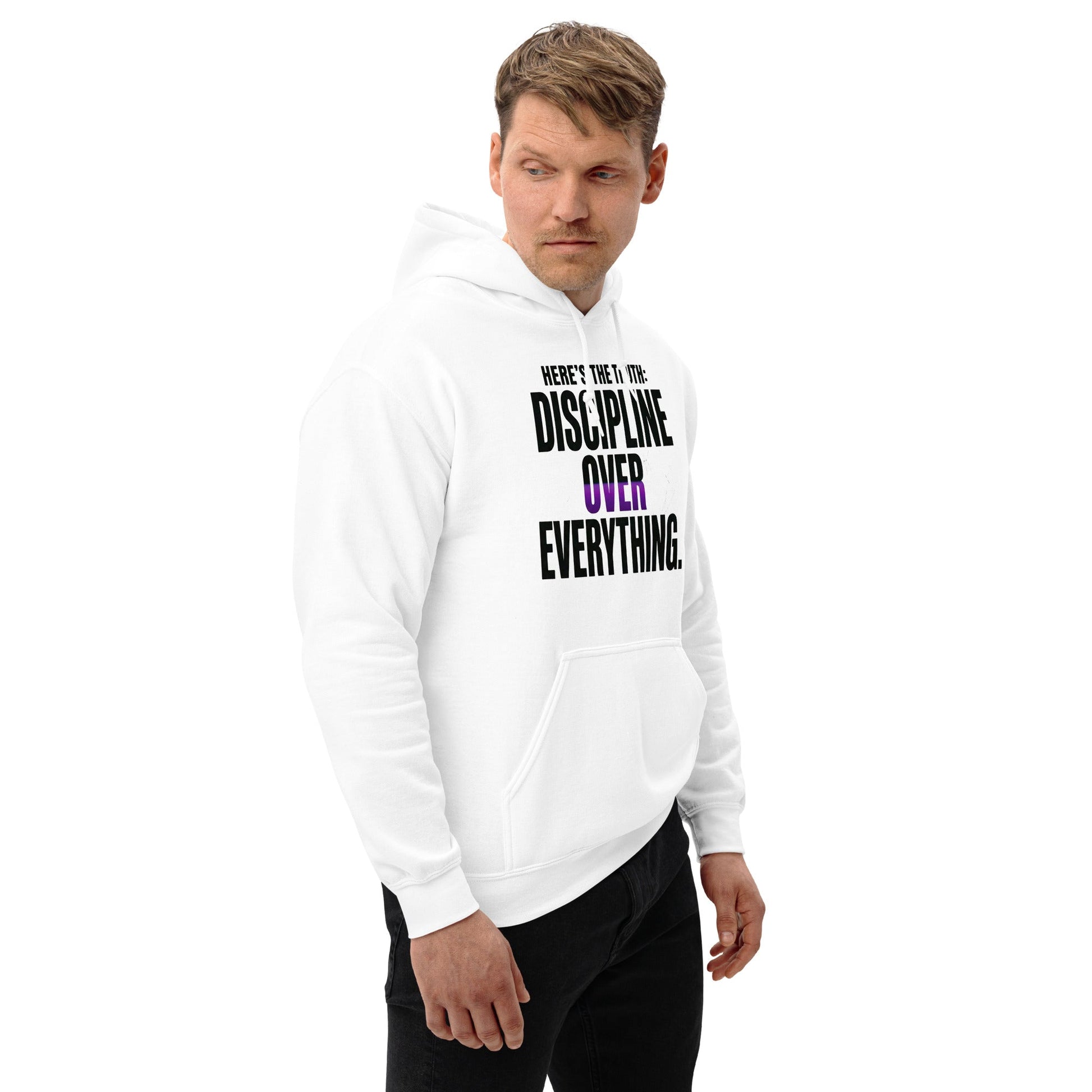 Discipline Over Everything — Unisex Classic Hoodie (White) - Truth Forge Apparel