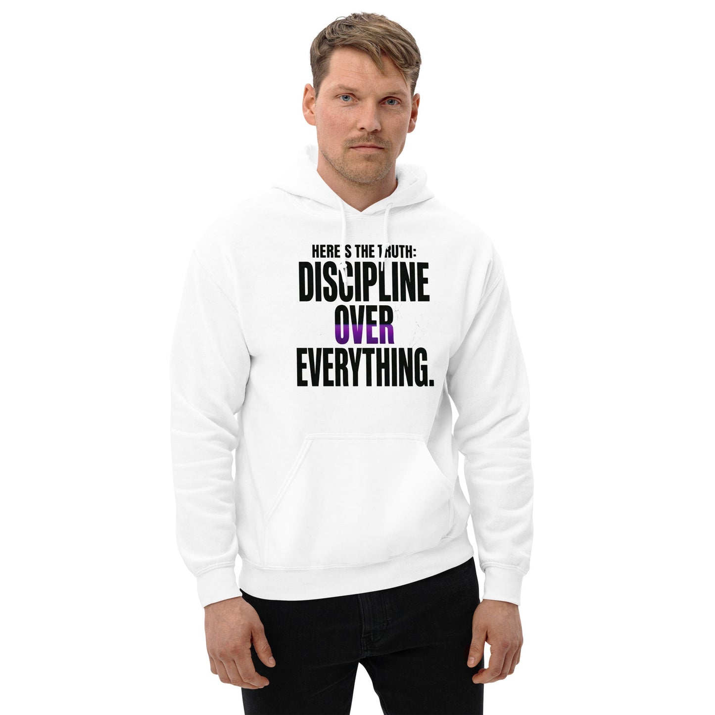 Discipline Over Everything — Unisex Classic Hoodie (White) - Truth Forge Apparel