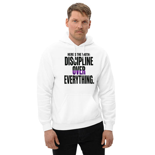 Discipline Over Everything — Unisex Classic Hoodie (White) - Truth Forge Apparel
