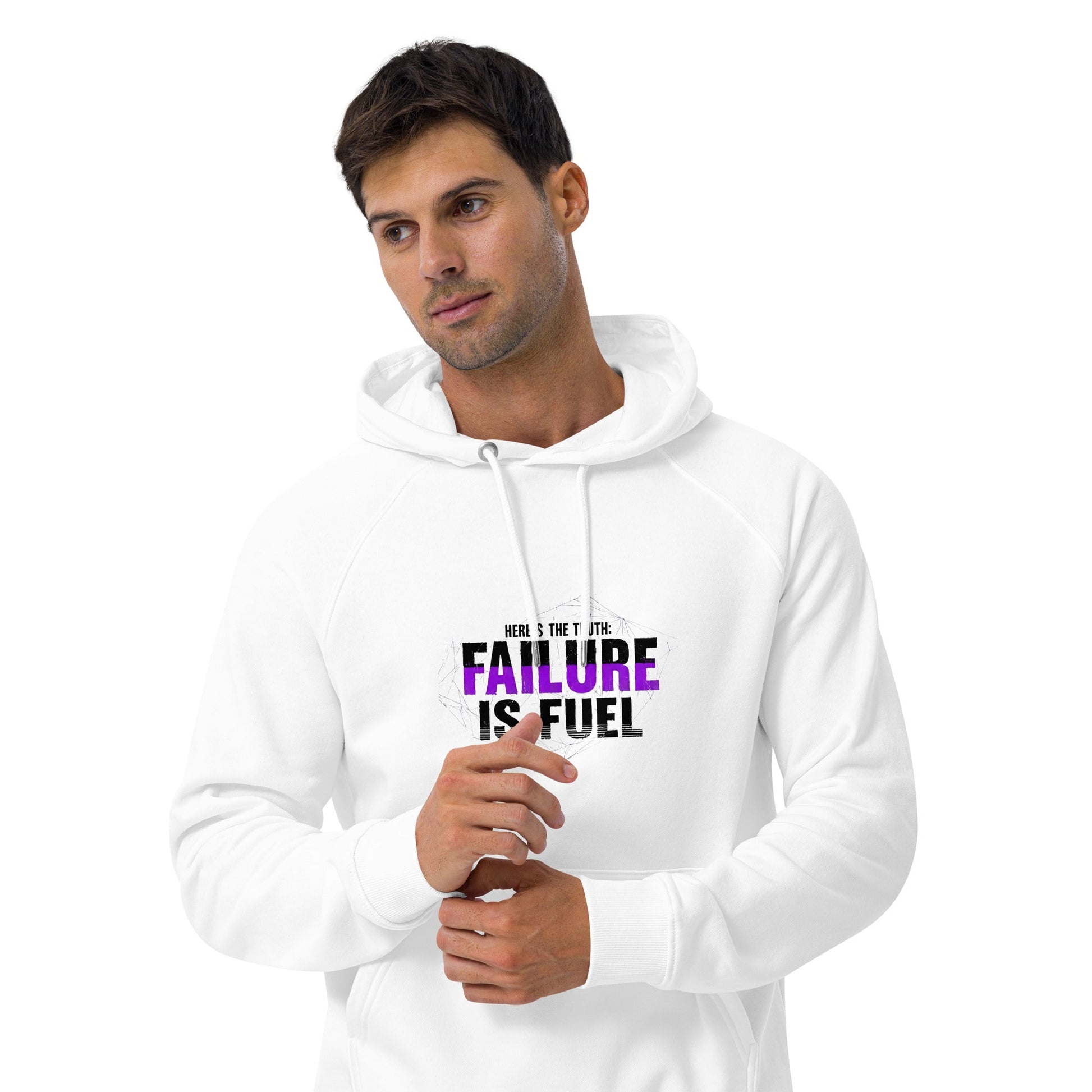 Failure Is Fuel — Unisex Eco Raglan Hoodie | Mindset Apparel - Truth Forge Apparel