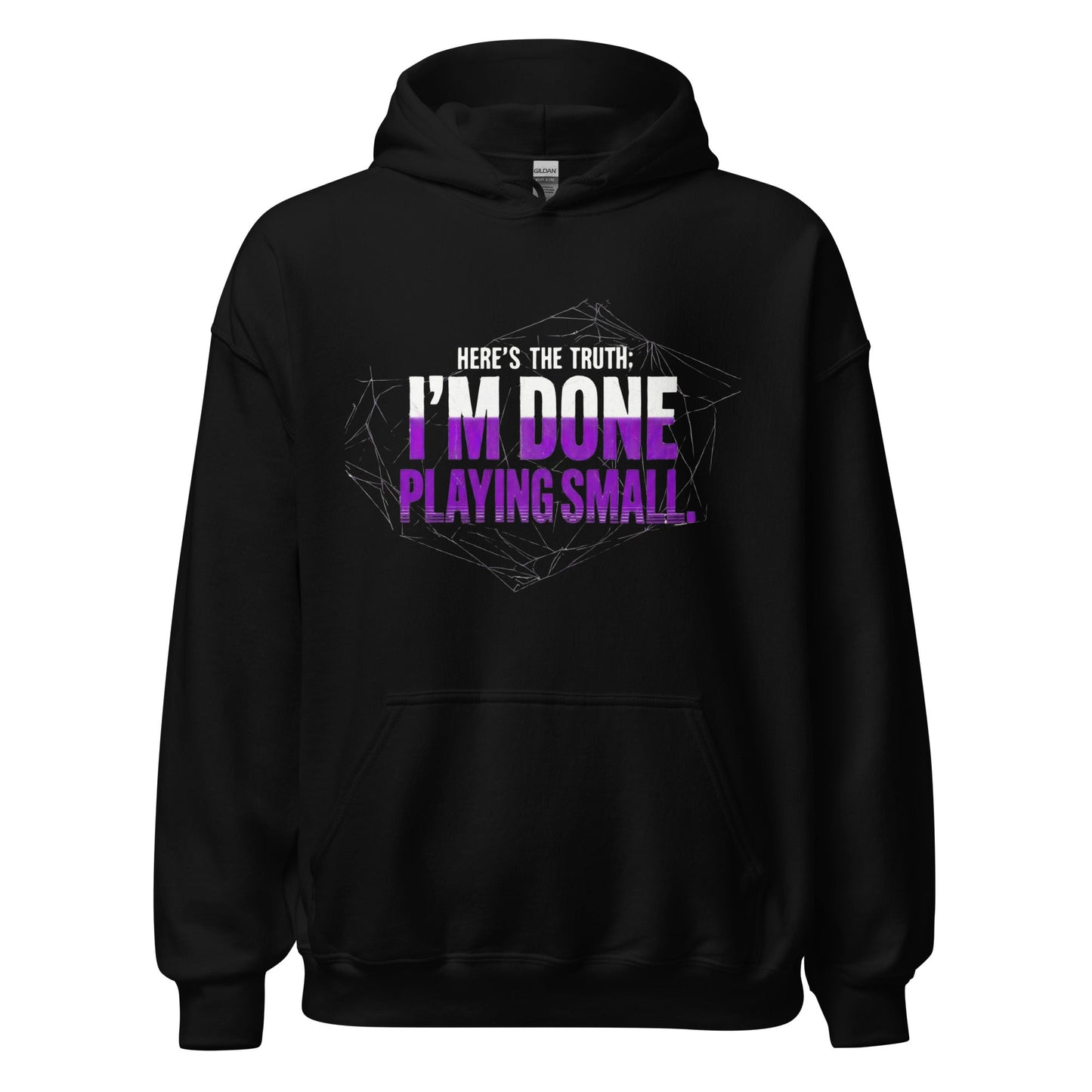 I AM DONE PLAYING SMALL — Unisex Classic Hoodie (Black) - Truth Forge Apparel
