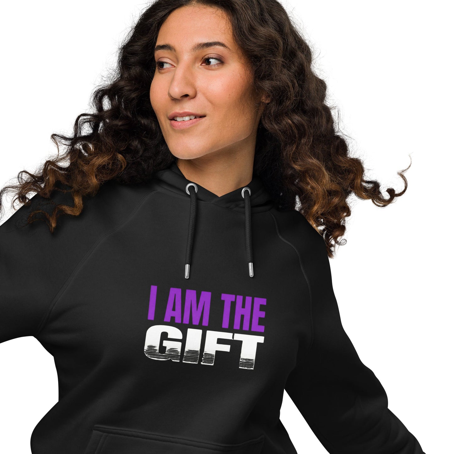I Am the Gift — Unisex Eco Raglan Hoodie - Truth Forge Apparel