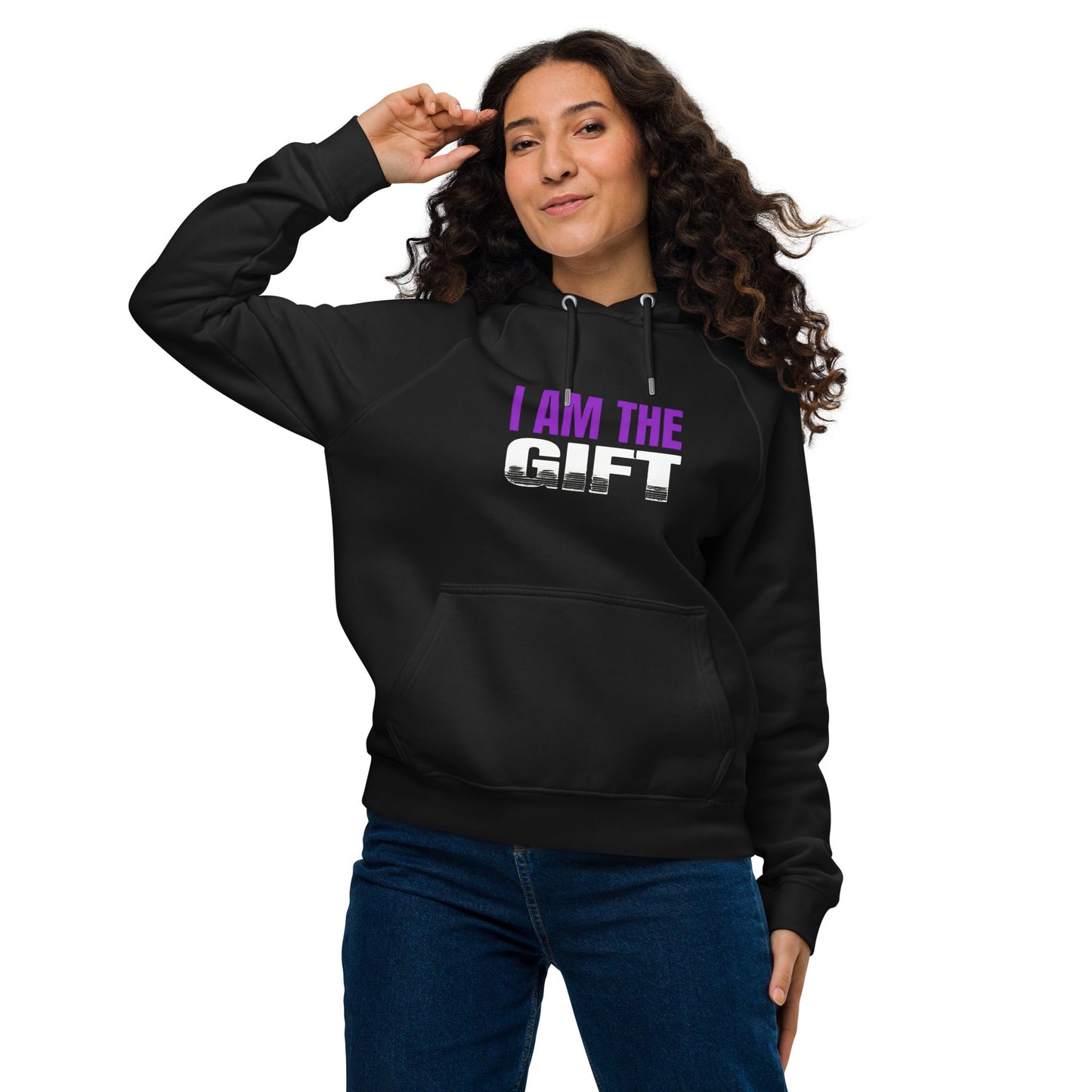 I Am the Gift — Unisex Eco Raglan Hoodie - Truth Forge Apparel