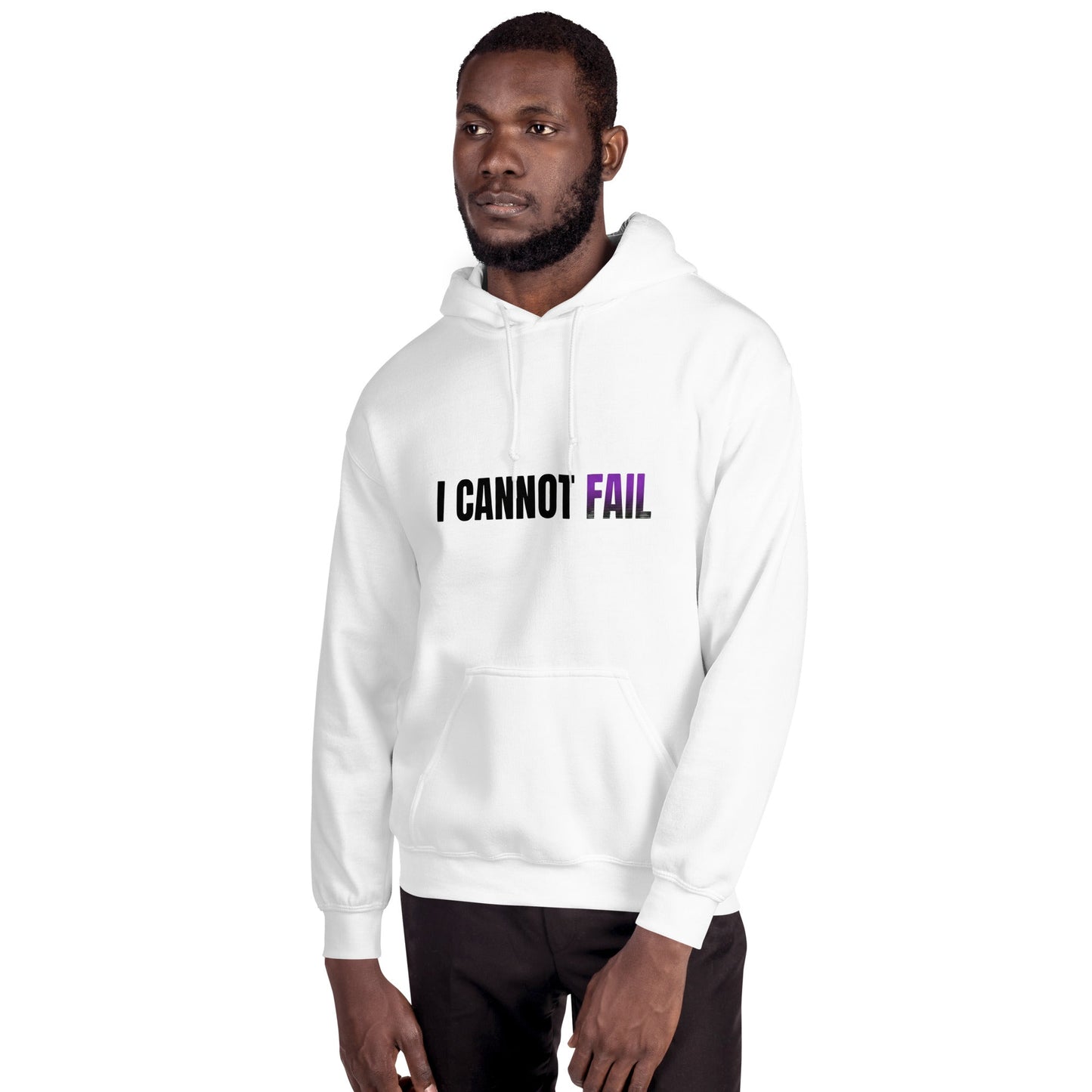 I Cannot Fail – White Essential Hoodie - TruthForge Apparel