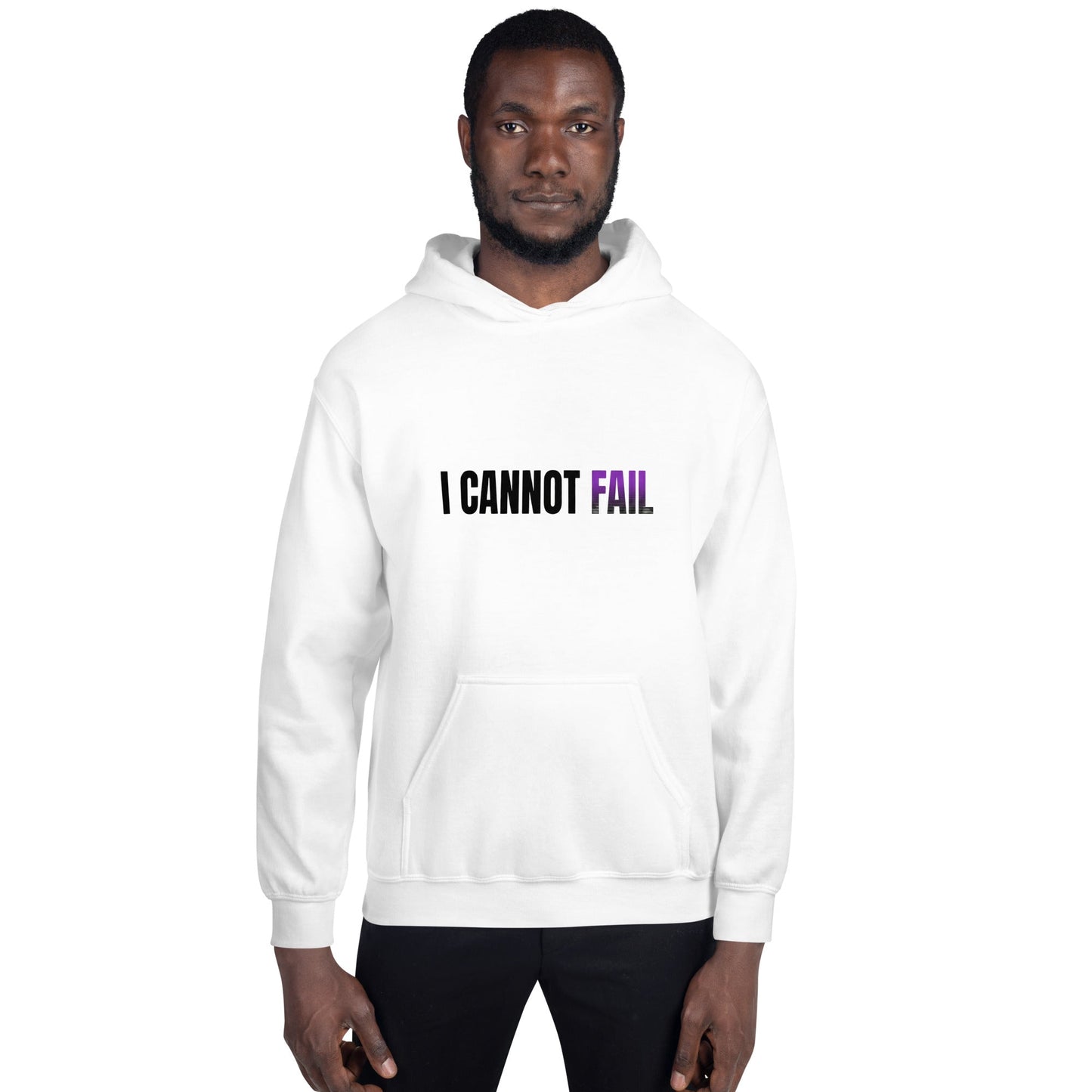I Cannot Fail – White Essential Hoodie - TruthForge Apparel