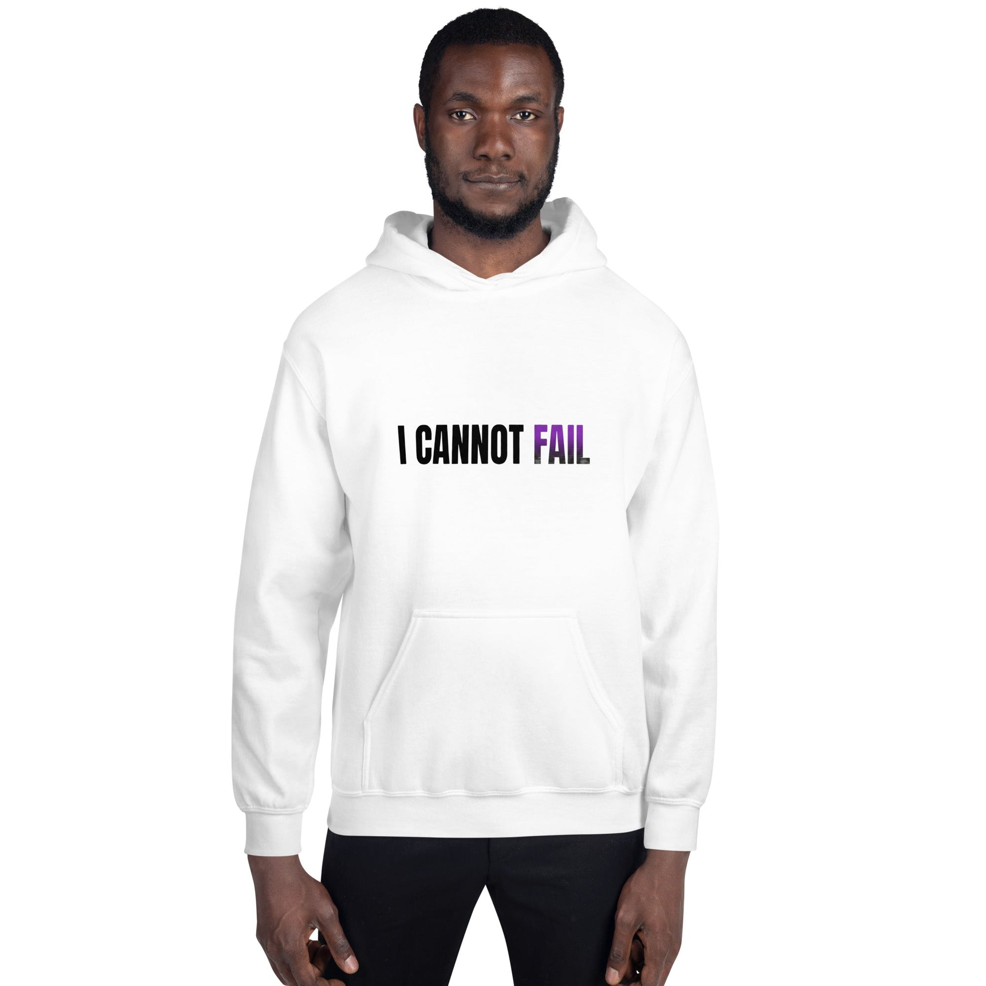 I Cannot Fail – White Essential Hoodie - TruthForge Apparel
