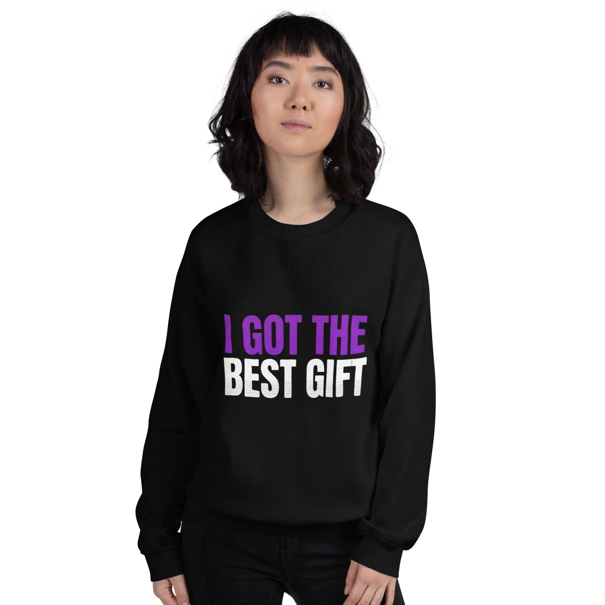 I GOT THE BEST GIFT — Unisex Classic Sweatshirt (Black) - Truth Forge Apparel
