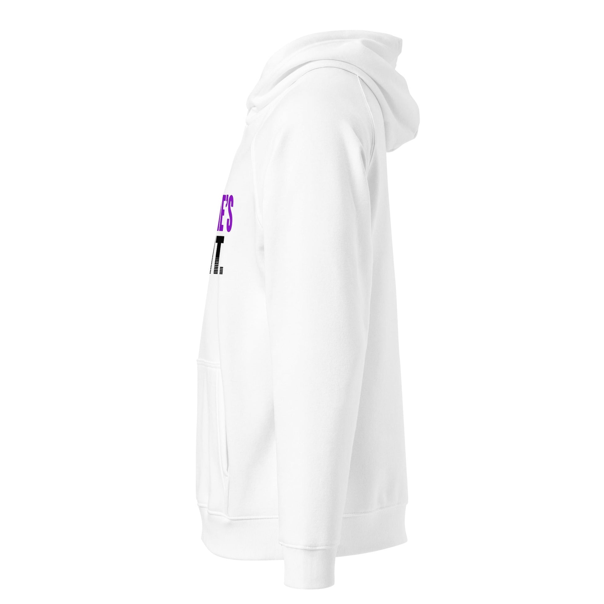 I KNOW SHE’S RIGHT — Unisex Eco Raglan Hoodie (White) - Truth Forge Apparel