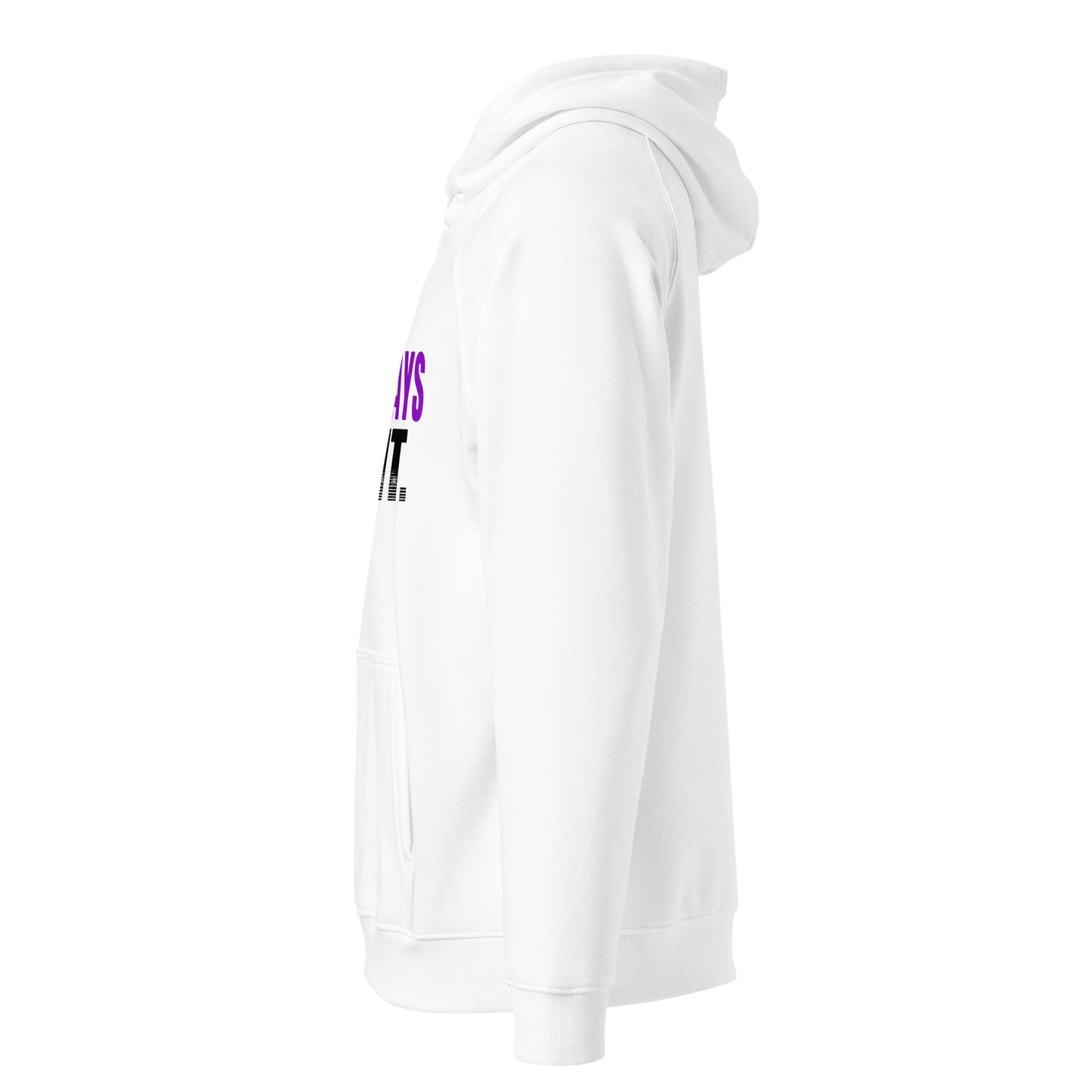 I’M ALWAYS RIGHT — Unisex Eco Raglan Hoodie (White) - Truth Forge Apparel