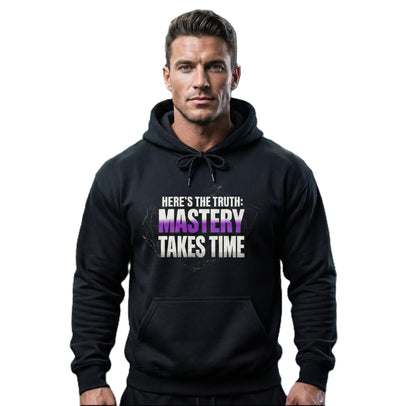 Mastery Takes Time — Unisex Classic Hoodie (Black) - TruthForge Apparel