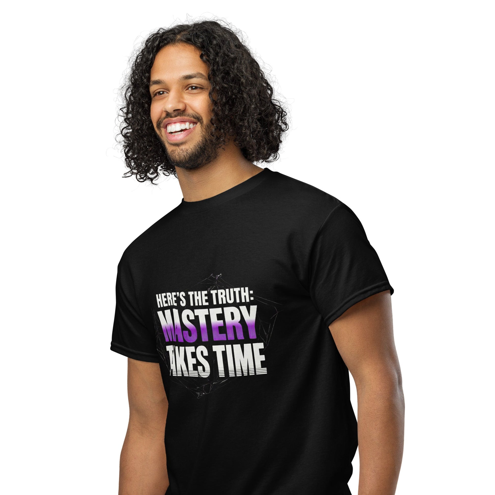 Mastery Takes Time — Unisex Performance T-Shirt (Black) - Truth Forge Apparel