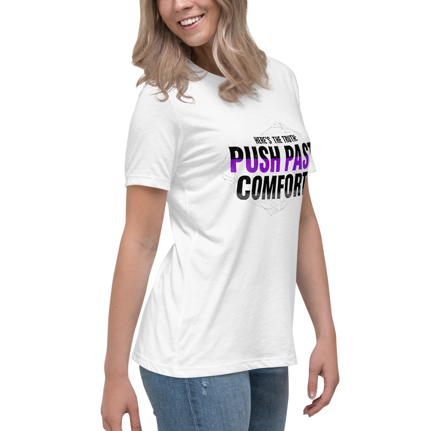 Push Past Comfort Women’s T-Shirt | Motivational Everyday Tee - Truth Forge Apparel