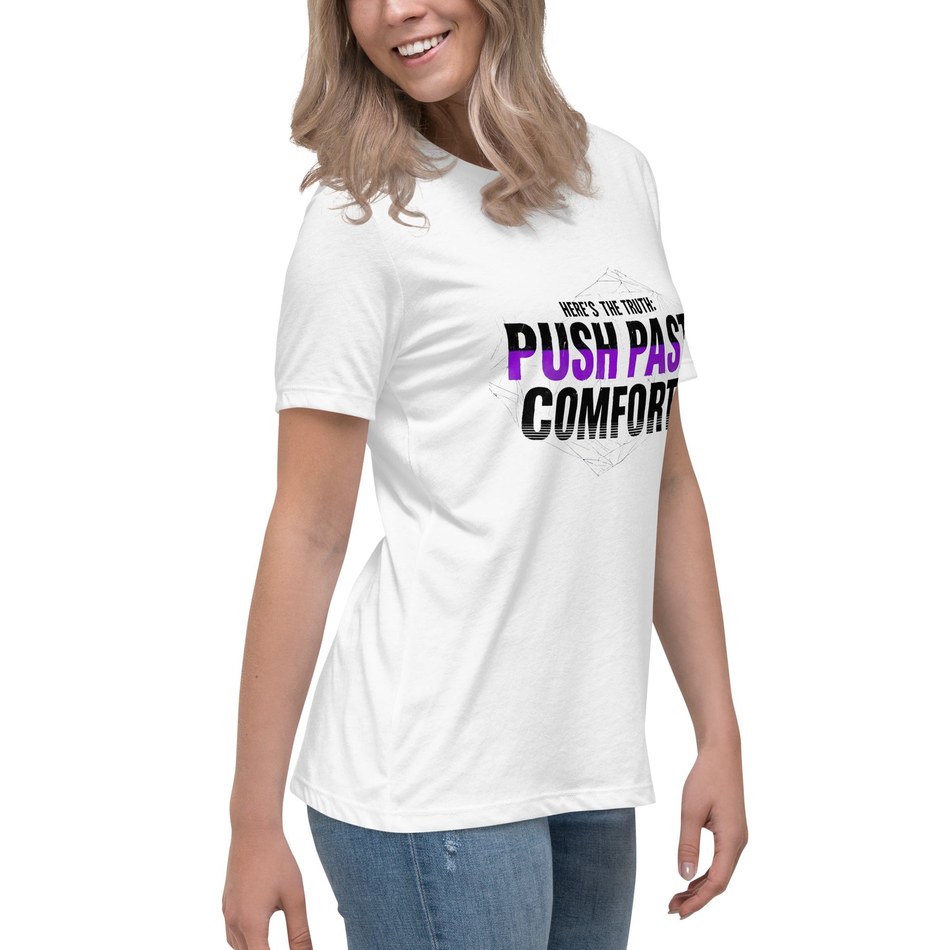 Push Past Comfort Women’s T-Shirt | Motivational Everyday Tee - Truth Forge Apparel