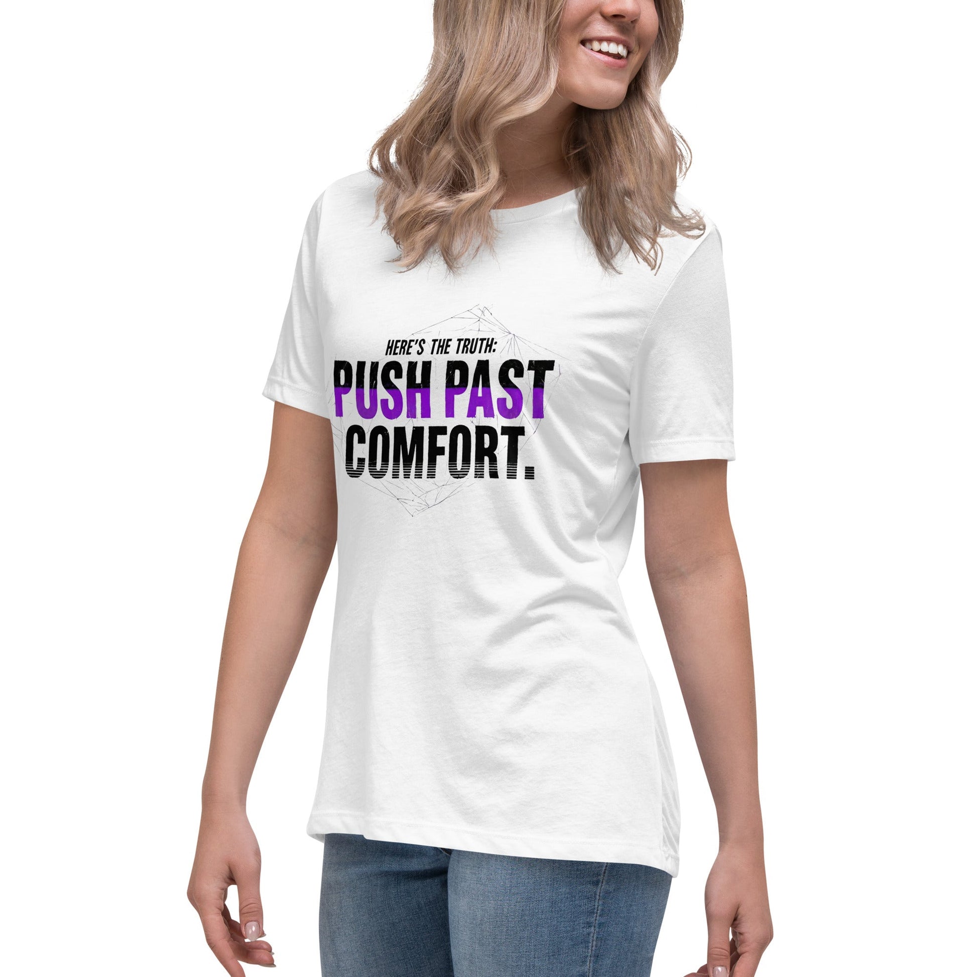 Push Past Comfort Women’s T-Shirt | Motivational Everyday Tee - Truth Forge Apparel
