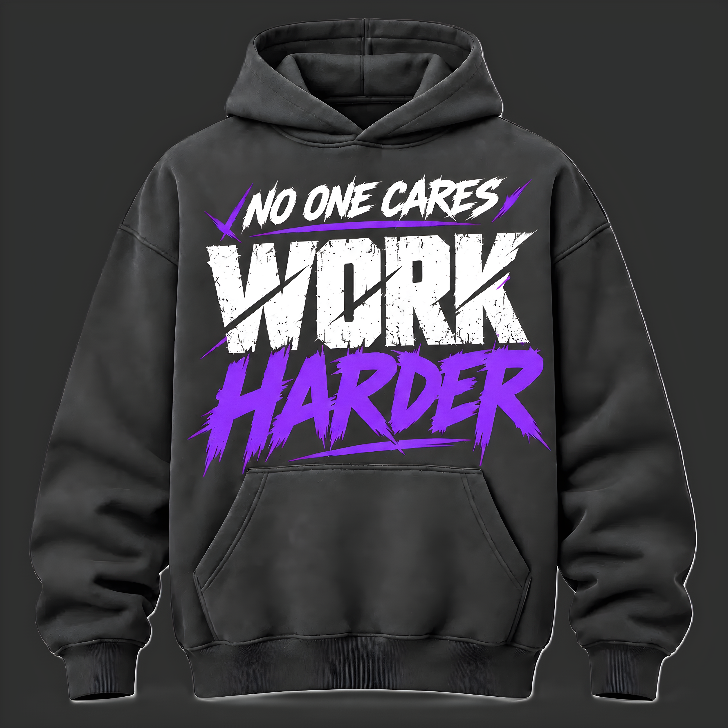 No One Cares Work Harder Hoodie - Image 2